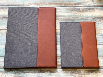Personalized Leather Portfolio With Flap