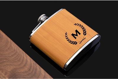 Personalized Leather Flask