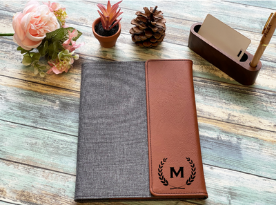Personalized Leather Portfolio With Flap