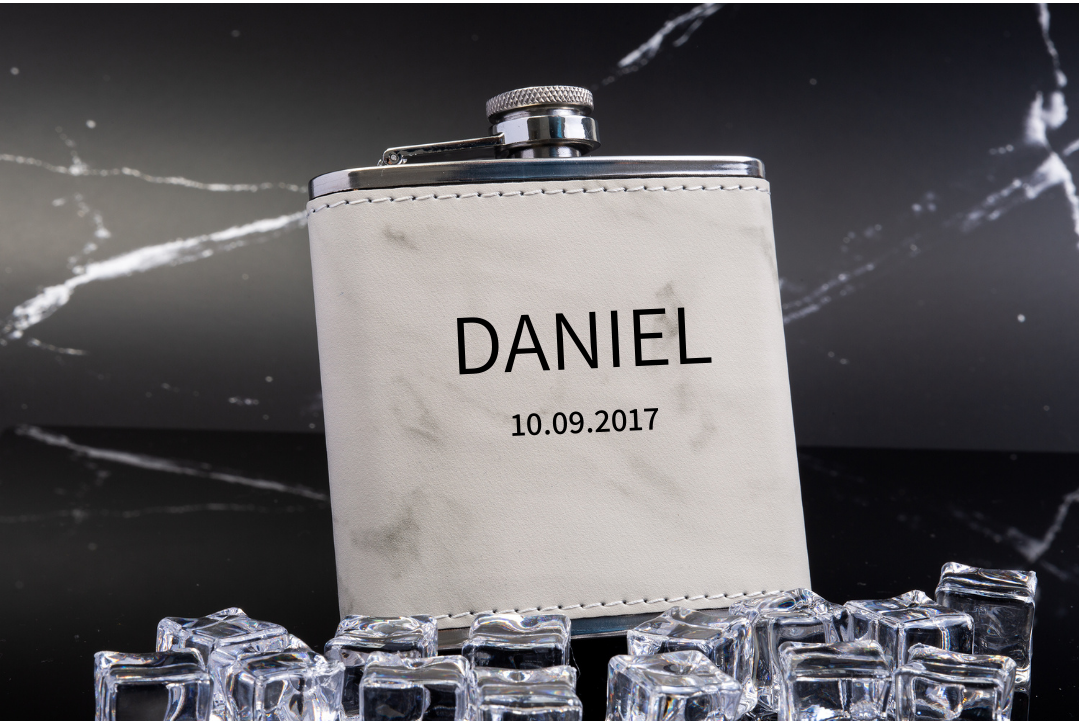 Personalized Leather Flask