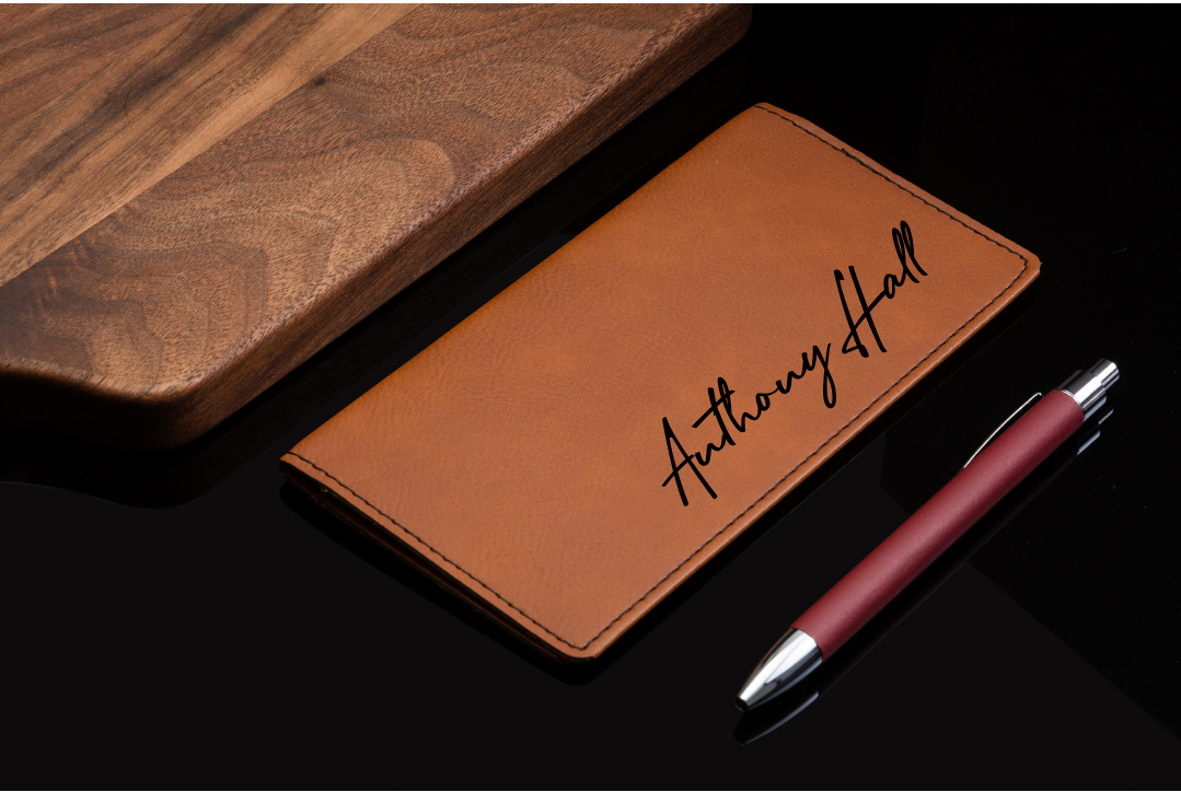 Personalized Leather Checkbook