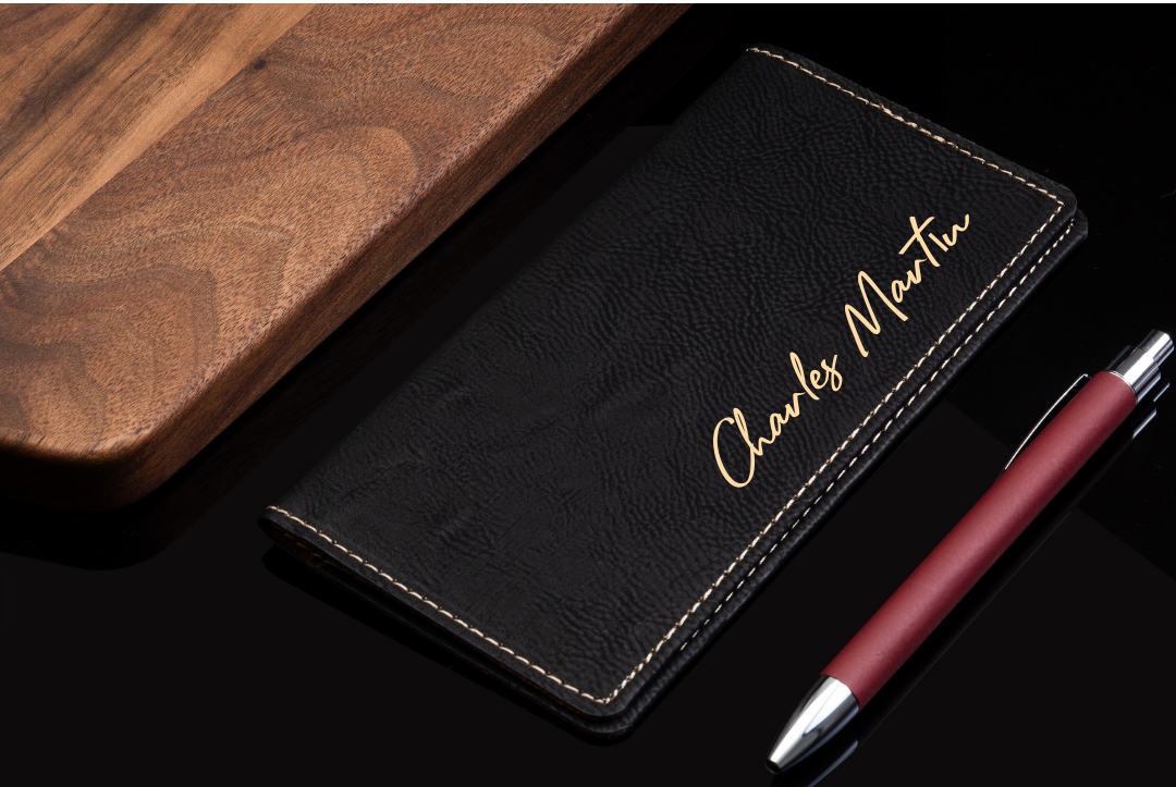 Personalized Leather Checkbook